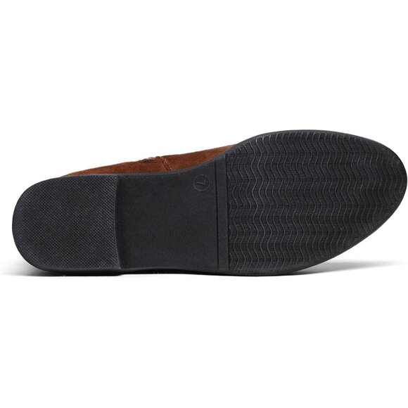 Women's Tan Textile Suede Over The Knee Thigh High Winter Riding Long Boots - Picture 5 of 7